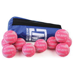 GILBERT PULSE NETBALL SIZE 4, PINK, BAG OF 10