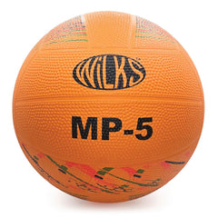 WILKS RUBBER NETBALL SIZE 5, ORANGE