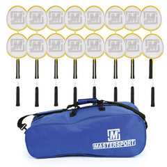 MASTERSPORT ATTACK BADMINTON RACKET 66CM, RACKET BAG OF 16