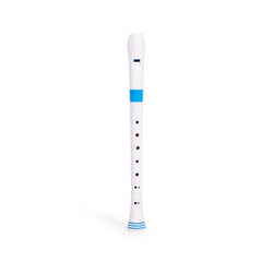 Nuvo N310 descant recorder - White with blue trim