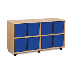 Monarch 8 quad tray storage unit (4 x 2) - Blue