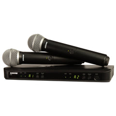 Shure wireless dual handheld system with 2 microphones