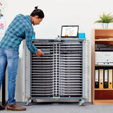 UniCabby mobile horizontal AC charging cabinet – 40 devices