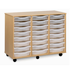 Monarch 24 single tray storage unit (3 x 8) – Transparent