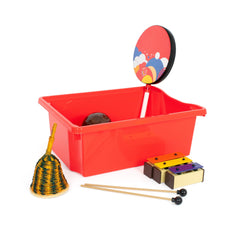 Monarch 5x 20L extra strong storage box and lid set - Red