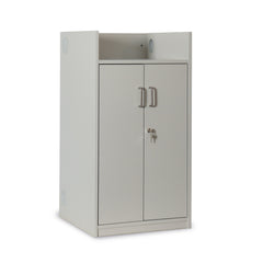 Monarch classic lectern with lockable storage – Grey