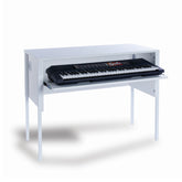 Monarch EF6003 keyboard desk – White with white steel legs