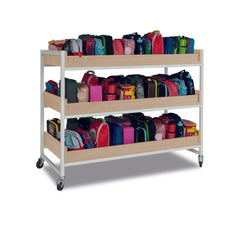 Monarch heavy duty extra large classroom storage trolley – White