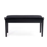 Hidrau BG270 'Geneva' adjustable duet piano stool – Black gloss, black velvet