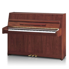 Kawai K-15E upright piano – Polished Mahogany