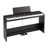 Korg B2+ digital piano with fixed stand and pedals – Black