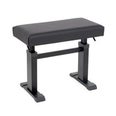 Musisca hydraulic adjustable piano stool - Black with faux leather seat