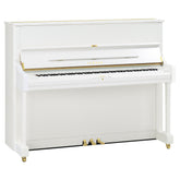 Yamaha U1 upright piano – Polished White