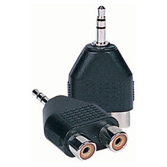 Budget splitter with 3.5mm stereo plug to 2 x RCA phono sockets