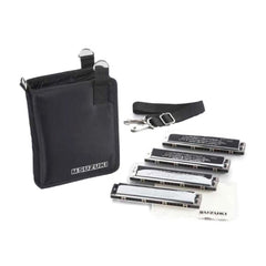 Suzuki Humming High-Class tremolo harmonica set of 4