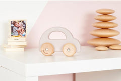 WOODEN CAR - LIGHT BROWN, EACH