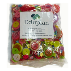 EDUPLAN CRAFT BUTTONS PKT-1000 - MULTI PACK -