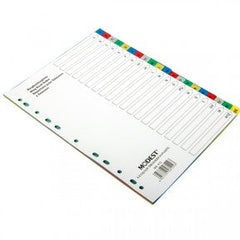 MODEST DIVIDER A-Z COL PVC W- P MS 412
