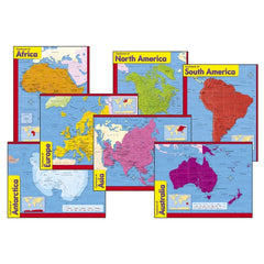 PAC LEARNING CHART CONTINENTS 7PCS -Min Qty 1