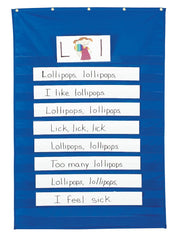 SCO STANDARD POCKET CHART BLUE 1PC -Min Qty 6