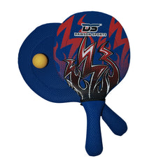 DS Beach Gripper Paddle Set (2 Paddles, 1 Ball) Blue-Red