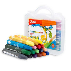 DELI OIL PASTEL 18 COLORS 10X75MM