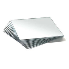 Pack of 10 rigid acrylic mirrors , pack of 10