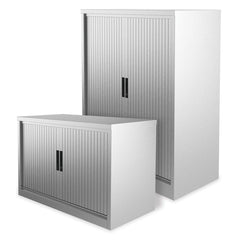 Cupboard Side Tambour Tall Grey