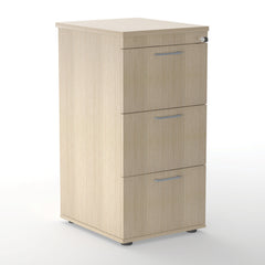 S-Buy Lockable Cab 3 Draw 1020H Oak