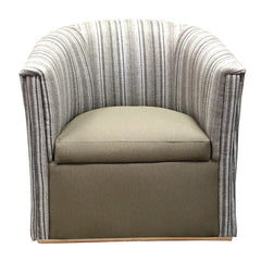Tulip Tub Chair Grey Faux Leather