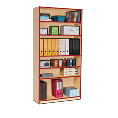 Bookcase 1800Mm Height Red Edging