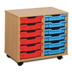 Dbl.Column 12 Tray M-Unit Beech