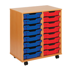 Dbl.Column 16 Tray M-Unit Beech