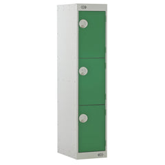 Locker 3 Door Single Bay Green