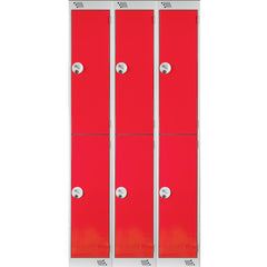 Locker 3X2Dr Key Lock-Red Dors
