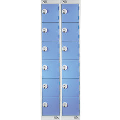 Locker 6Dr-2Nest K-Lock-Blue Doors