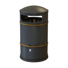 Heritage Round Hooded Bin Black