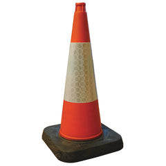 Cone Road Hazard Red-White 750Mm
