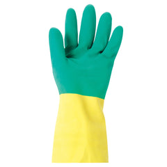 Gloves Bi-Col.6.5-7 Grn-Yellow Pr