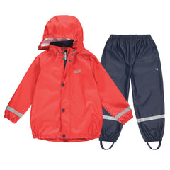 Pu Rainsuit Red-Navy 2-3Y