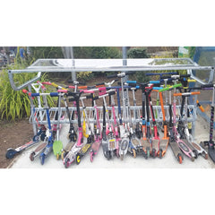 24 Scooter Rack Dbl Covered 2M