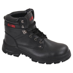 Boot Leather Padded Collar Bk Sz 8