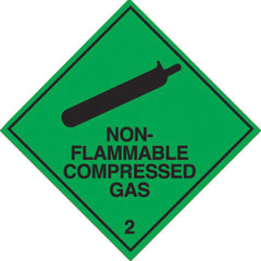 Sign Non Flammable Gas S-A 100X100Mm