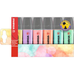 Highlighter Stabilo Boss Pastel Pk6