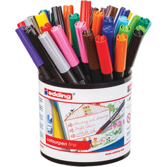 Pen Colourpen Fine Ast-Col Pack 42