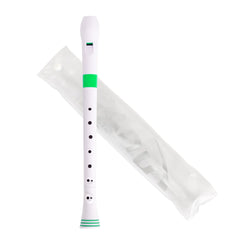 Nuvo N310 descant recorder - White with green trim