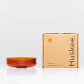 3oz Espresso HuskeeRenew Saucer 4-Pack - Amber