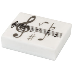 Eraser with treble clef design