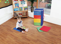 Rainbowâ„¢ Square Mats Set of 32 with holdall