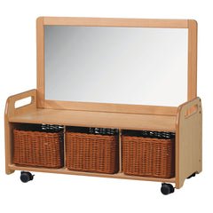 Mobile Mirro Storage +3 Baskets